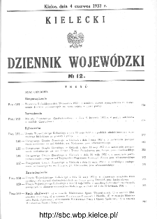 Kielecki Dziennik Wojewódzki 1932, nr 12