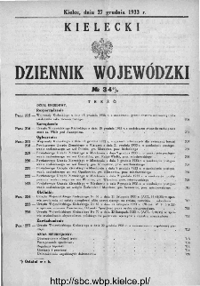 Kielecki Dziennik Wojewódzki 1933, nr 34