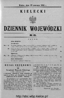 Kielecki Dziennik Wojewódzki 1934, nr 15