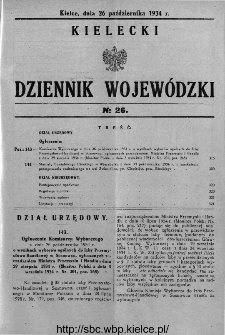 Kielecki Dziennik Wojewódzki 1934, nr 26