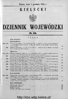 Kielecki Dziennik Wojewódzki 1934, nr 28