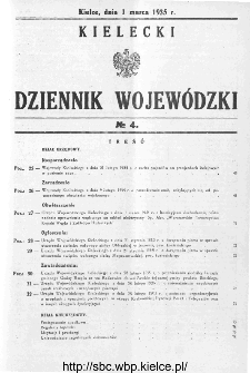 Kielecki Dziennik Wojewódzki 1935, nr 4