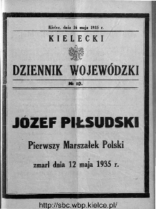 Kielecki Dziennik Wojewódzki 1935, nr 10