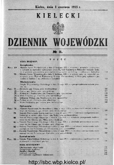 Kielecki Dziennik Wojewódzki 1935, nr 11