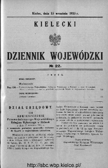 Kielecki Dziennik Wojewódzki 1935, nr 22