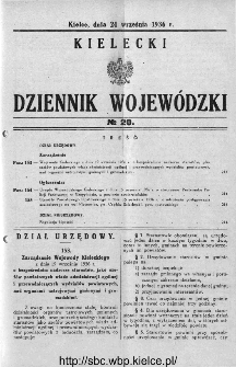 Kielecki Dziennik Wojewódzki 1936, nr 20