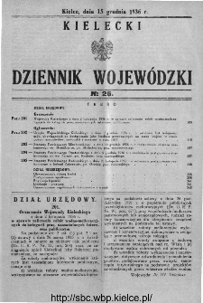 Kielecki Dziennik Wojewódzki 1936, nr 26