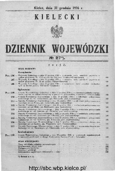 Kielecki Dziennik Wojewódzki 1936, nr 27