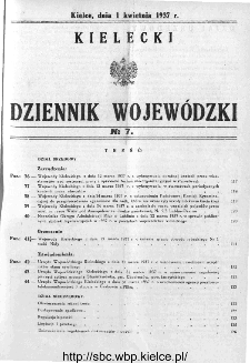 Kielecki Dziennik Wojewódzki 1937, nr 7