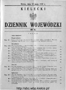 Kielecki Dziennik Wojewódzki 1937, nr 11