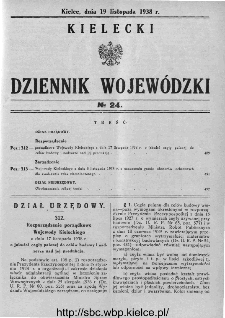 Kielecki Dziennik Wojewódzki 1938, nr 24