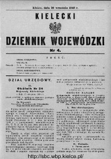 Kielecki Dziennik Wojewódzki 1945, nr 4