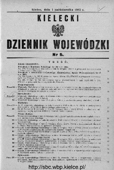 Kielecki Dziennik Wojewódzki 1945, nr 5