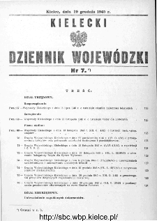Kielecki Dziennik Wojewódzki 1945, nr 7