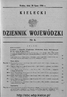 Kielecki Dziennik Wojewódzki 1946, nr 8
