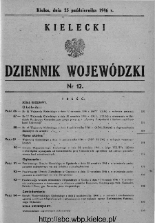 Kielecki Dziennik Wojewódzki 1946, nr 12