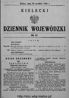Kielecki Dziennik Wojewódzki 1946, nr 17