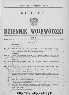 Kielecki Dziennik Wojewódzki 1947, nr 1
