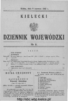 Kielecki Dziennik Wojewódzki 1947, nr 9