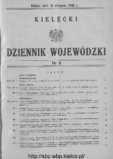 Kielecki Dziennik Wojewódzki 1948, nr 9