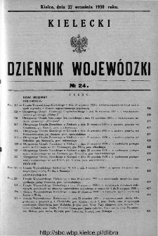 Kielecki Dziennik Wojewódzki 1930, nr 24