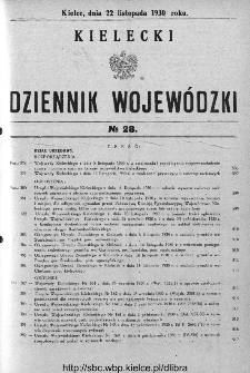 Kielecki Dziennik Wojewódzki 1930, nr 28