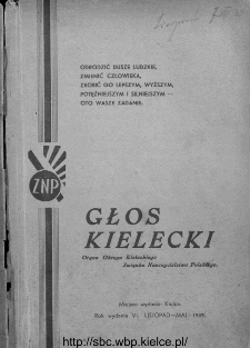Głos Kielecki : organ Okręgu Kieleckiego Związku Nauczycielstwa Polskiego : bezpłatny dodatek do "Głosu Nauczycielskiego" 1938, R. 6