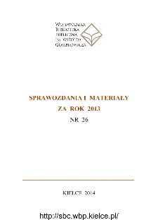 Sprawozdania i materiały za rok 2013, nr 26