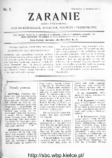 Zaranie : pismo tygodniowe ogólno-kształcące, społeczne, rolnicze i przemysłowe 1910, nr 2