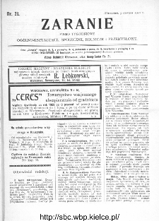 Zaranie : pismo tygodniowe ogólno-kształcące, społeczne, rolnicze i przemysłowe 1910, nr 23