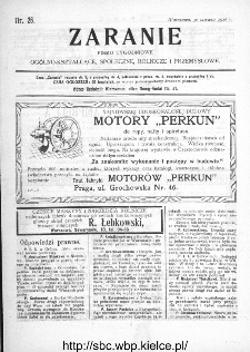 Zaranie : pismo tygodniowe ogólno-kształcące, społeczne, rolnicze i przemysłowe 1910, nr 26