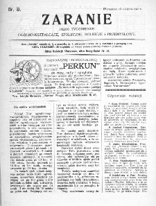 Zaranie : pismo tygodniowe ogólno-kształcące, społeczne, rolnicze i przemysłowe 1910, nr 33