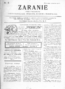 Zaranie : pismo tygodniowe ogólno-kształcące, społeczne, rolnicze i przemysłowe 1910, nr 35