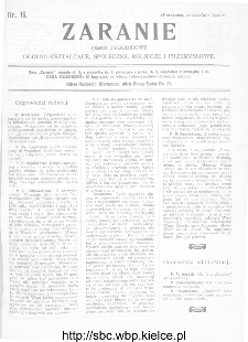 Zaranie : pismo tygodniowe ogólno-kształcące, społeczne, rolnicze i przemysłowe 1911, nr 16