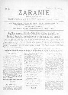 Zaranie : pismo tygodniowe ogólno-kształcące, społeczne, rolnicze i przemysłowe 1912, nr 10