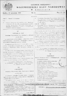 Dziennik Urzędowy Wojewódzkiej Rady Narodowej w Kielcach 1952, nr 11