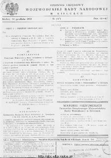 Dziennik Urzędowy Wojewódzkiej Rady Narodowej w Kielcach 1952, nr 14