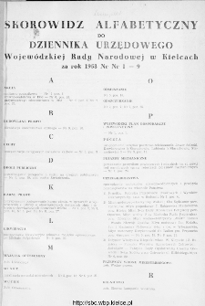 Dziennik Urzędowy Wojewódzkiej Rady Narodowej w Kielcach 1953, nr 1