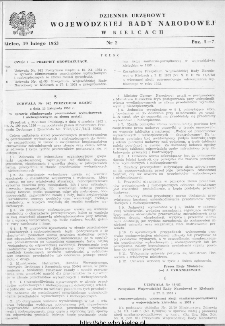 Dziennik Urzędowy Wojewódzkiej Rady Narodowej w Kielcach 1953, nr 2