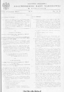 Dziennik Urzędowy Wojewódzkiej Rady Narodowej w Kielcach 1954, nr 9
