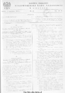 Dziennik Urzędowy Wojewódzkiej Rady Narodowej w Kielcach 1954, nr 10
