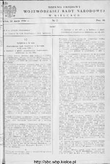 Dziennik Urzędowy Wojewódzkiej Rady Narodowej w Kielcach 1956, nr 5