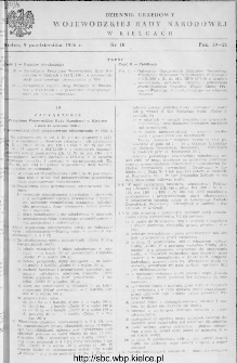 Dziennik Urzędowy Wojewódzkiej Rady Narodowej w Kielcach 1956, nr 10