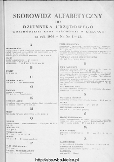 Dziennik Urzędowy Wojewódzkiej Rady Narodowej w Kielcach 1956, nr 12