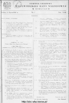 Dziennik Urzędowy Wojewódzkiej Rady Narodowej w Kielcach 1957, nr 7