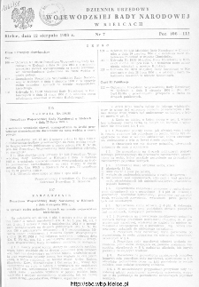 Dziennik Urzędowy Wojewódzkiej Rady Narodowej w Kielcach 1958, nr 7