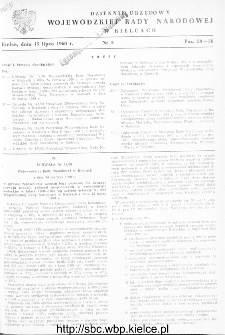 Dziennik Urzędowy Wojewódzkiej Rady Narodowej w Kielcach 1960, nr 5