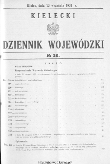Kielecki Dziennik Wojewódzki 1931, nr 20