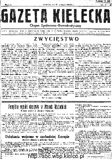 Gazeta Kielecka, 1945, R.1, nr 2