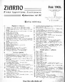 Ziarno : pismo tygodniowe ilustrowane 1908, nr 1